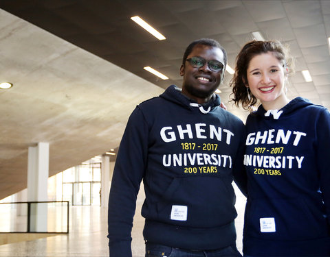 Studenten met UGent sweater