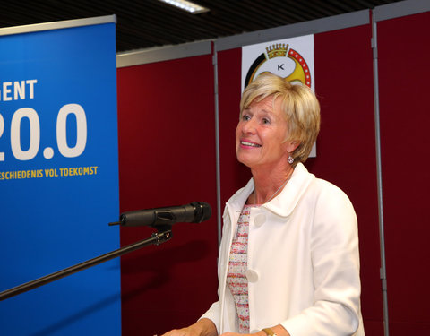 Muntslag van herdenkingsmunt voor 200 jaar UGent in de Koninklijke Munt van België (Brussel)